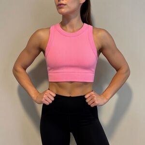 OFFLINE by Aerie Pink Ribbed Seamless Crop Tank Top Medium NWT / EUC